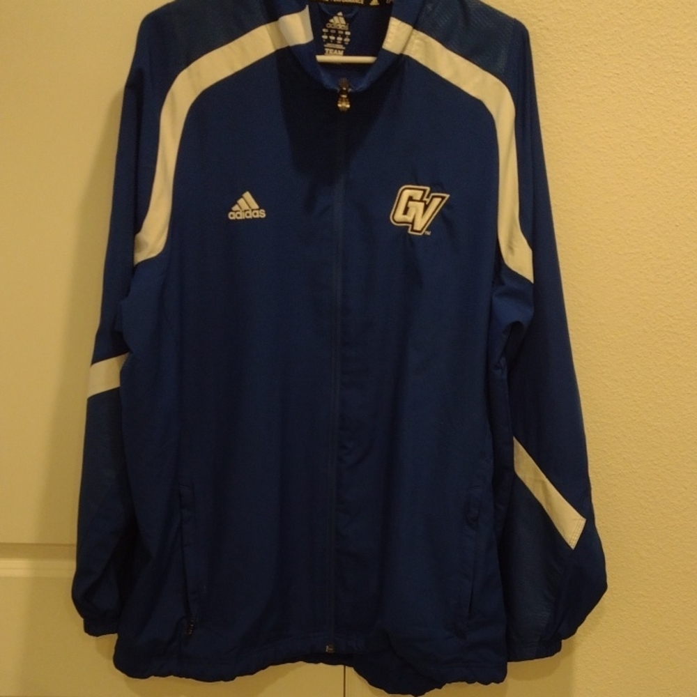 Adidas Grand Valley State University Blue and White Team Performance Jacket